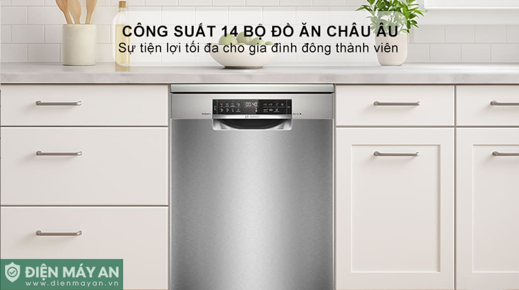 Máy rửa bát độc lập Bosch Serie 6 Sấy Zeolith SMS6ZCI01P